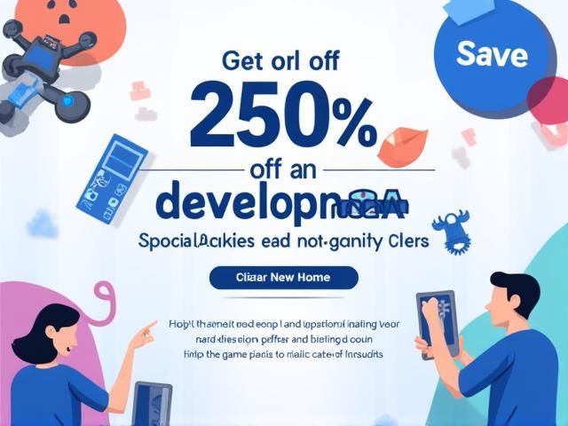 Visual que destaca a oferta especial de desenvolvimento
